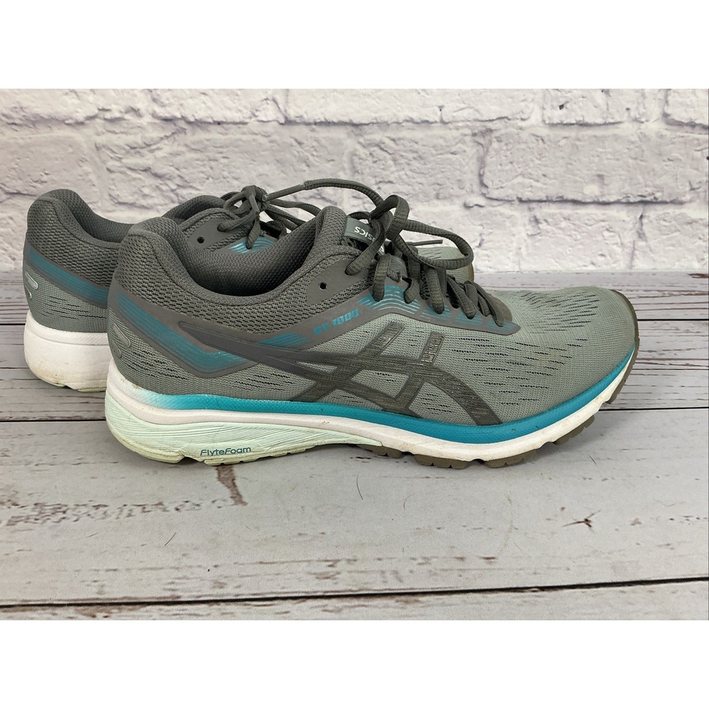 Women's Asics CT-1000 7 Athletic Running Shoes Grey and Teal Size 9